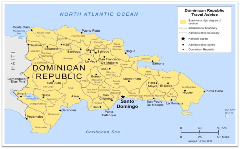 Dominican Republic Security Profile WSO Worldwide Security Options   Risk Map Rd 768x476 